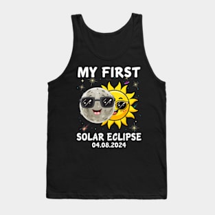 My First Solar Eclipse Toddler Boys Girls 2024 Solar Eclipse Tank Top